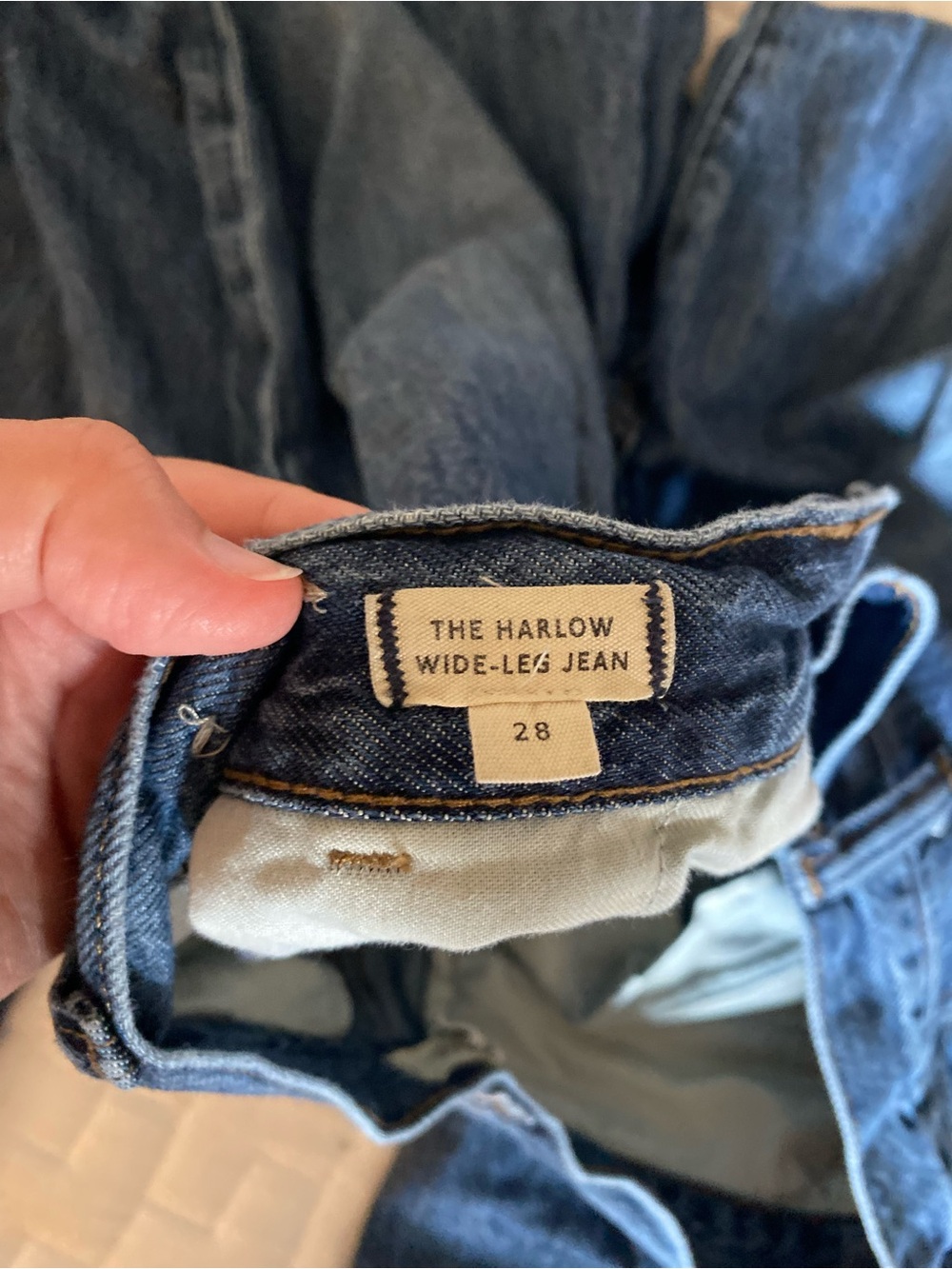 Madewell Women’s Harlow Wide-Leg Jeans in Linen Blend